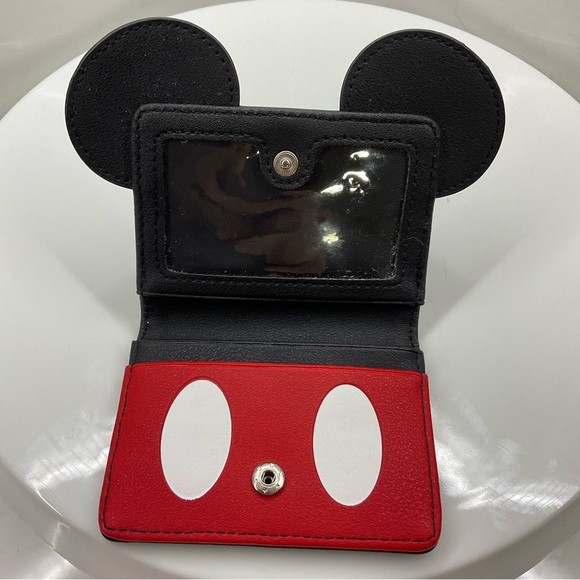 Disney Mickey Mouse black/red snapped card wallet - Picture 2 of 6